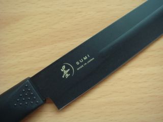Japanese Sumi Black Sushi Knife with Antimicrobial Coating