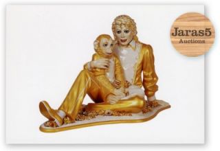 Jeff Koons Postcard Michael Jackson and Bubbles Sculpture