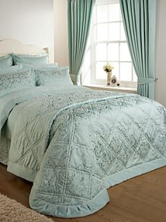 Christy Everett bedspread king sea green   