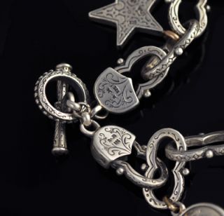 Konstantino Sterling Silver 18K Stone Charm Bracelet