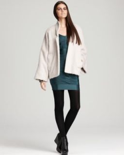 French Connection New Kristel Tan Wool Mohair Open Front Long Sleeve