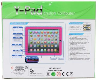 New Ypad iPad Toys Kids Boys Blue Laptop Computer Educational English