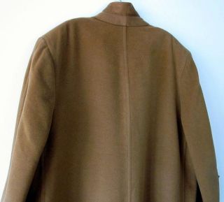 Vtg 1950s KNOX NY Camel 100% VICUNA Long DRESS COAT Jacket USA UNION