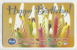 Kroger Grocery Collectible Gift Card Happy Birthday Buy 6 SHIP Free