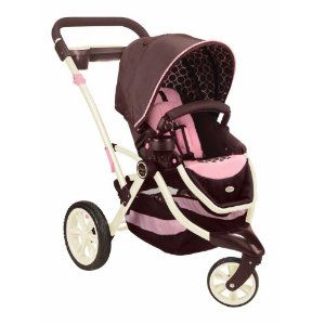 Pink 3 Wheel Baby Stroller Stroller Jogging Removable Seat Easy