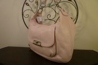 Coach 16787 Kristin Leather Large Hobo Handbag Pink