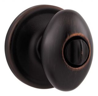 Weiser Kwikset Laurel Privacy Door Knob Venetian Bronze Egg Oval Bed
