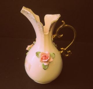Amour China Vintage Hand Painted Urn Pitcher