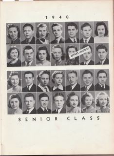 KURT VONNEGUT, FAMOUS AUTHOR, 1940 HIGH SCHOOL YEARBOOK PHOTOS
