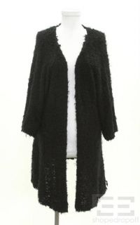 Agence Black Open Front Cardigan Sweater
