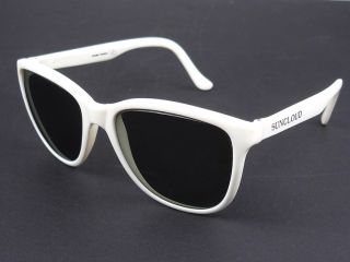 Vintage 80s Suncloud Ski Sunglasses France White w Gray Lens