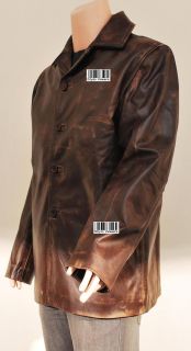 Dean Winchester Leather Jacket Coat Brown Distressed Cow