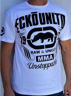 Ecko Unltd Unstoppable Mens Short Sleeve T Shirt MMA 90109 New White