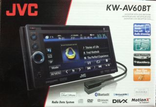 JVC KW AV60BT 6.1 WVGA Touch DVD/USB Monitor Bluetooth +FREE CELL