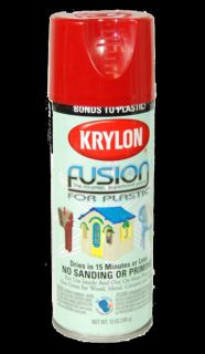 Krylon 2328 Fusion Red Pepper Plastic Spray Paint Can