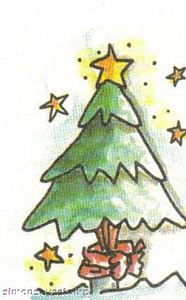 Inky Antics Rubber Stamp Christmas Pine Tree Holiday W
