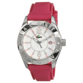 Authentic Lacoste Biarritz Pink Silicone Rubber Strap Ladies Watch