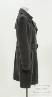 Kuna Charcoal Grey Alpaca Wool Double Breasted Coat Size 1