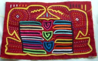 Kuna Indian Mola Textile Reverse Aplique Handstitched