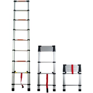 Telescoping Ladder   8.5 Foot   Portable Durable Light Weight Metal