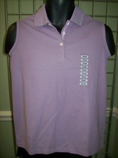 Greg Norman Ladies Purple Sleeveless Golf Polo Shirt Sz Small