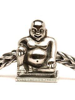 Trollbeads Buddha silver charm bead   