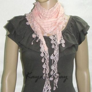Cotton Triangle Lace Scarf Wrap Scarves 11 Colors New Free SHIP