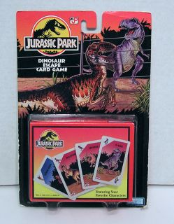 1993 Jurassic Park Dinosaur Escape Card Game 60 Cards Rules