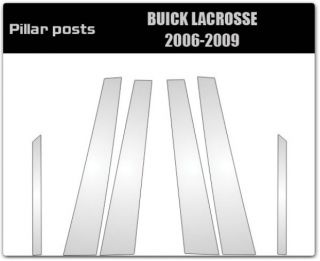 04 09 Buick Lacrosse Black B Pillar Door Covers Post Window Trim
