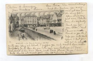 Morlaix La Place de Viarmes Postcard Used in 1901