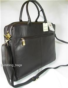 New Ladies Visconti Brown Leather Laptop Briefcase Bag