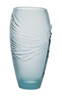 New Lalique Dragonfly Crystal 7 1 2 Vase Ocean Blue Libellule Dragon
