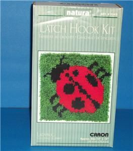 New Caron Ladybug Latch Hook Rug Kit Size 12x12 Made in USA