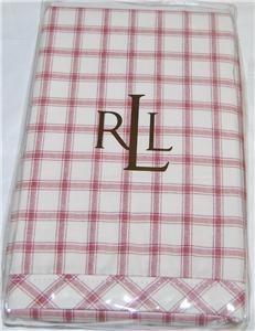 Ralph Lauren Lake House Red Plaid King Pillowcases New 1st Quality