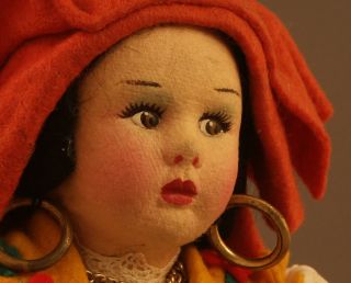 Vintage Italy Dolls Felt Mask Face Lenci Type 10 Eros 7