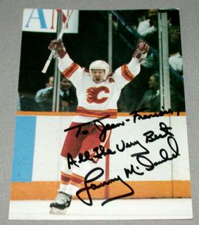 Lanny McDonald Calgary Flames Signed NHL Hockey Postcard 2