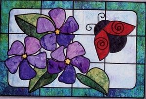 Ladybugs Garden Stained Glass Bear Paw Productions Quilt Pattern