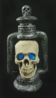 Skull Lantern w LED Prop Halloween Decoration New