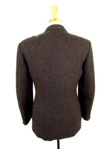 brown black WOOL MOHAIR jacket blazer TED LAPIDUS sport coat L 44 54 R