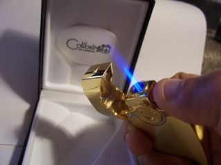 Colibri Ambassidor 23kt Gold Cigar Cigarette Pipe Torch Lighter $70