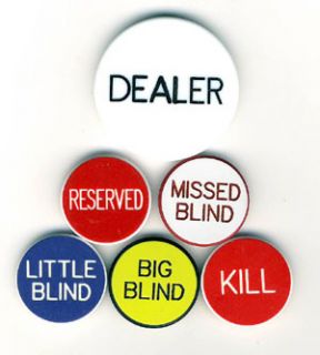 Casino Grade Items Dealer Button 5 Lammers Poker Set Blinds