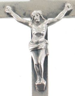 Antique Sterling Silver Large Crucifix Cross Pendant