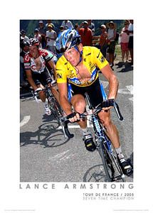 Lance Armstrong Byebye Basso 2005 Tour de France Poster