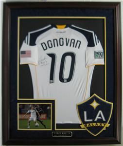 Landon Donovan Autographed L A Galaxy Framed Jersey COA
