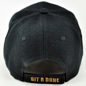 Git R DONE Larry The Cable Guy Side Flame Cap Hat Black