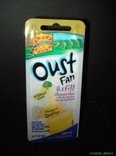 Scent Oust Fan Airwick Renuzit Odor Eliminator Refills New