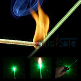 Adjustable Focus 5mw Green Laser Pointer Pen 532nm + Battery + Charger