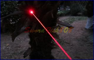 adjustable focusable Burning Red High Power Laser Pointer+salf Key