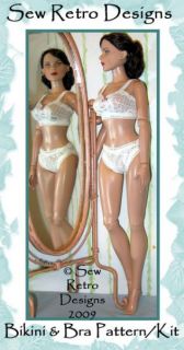 White Lace Bra Bikini Pattern Kit Fits 17 DeeAnna