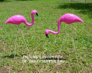 PC Hot Pink Flamingo Yard Lawn Ornaments Mini Flocking Flamingos
